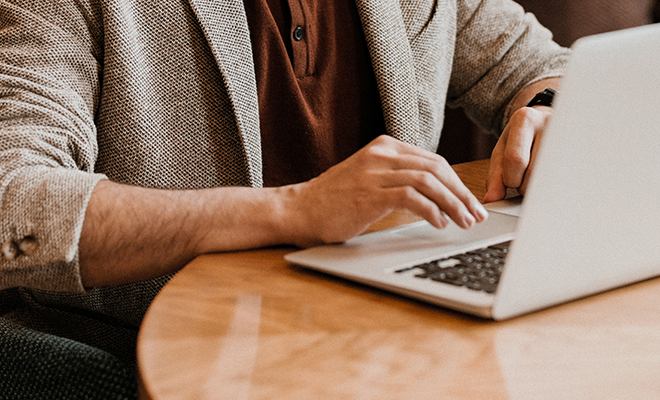 Man Working on Laptop